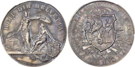 SWITZERLAND. Swiss Confederation Shooting Festival in Frauenfeld Silver Medal, 1890. PCGS SPECIMEN-63.
R-1250B; Martin-666. By: Hugues Bovy, Genf. Di...