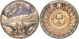 SWITZERLAND. 600th Anniversary Celebration of the Federal Charter in Schwyz Silver Medal, 1891. PCGS SPECIMEN-64.
Leu-44. By A. Schnyder. 50mm. Obver...