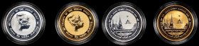 THAILAND. Duo of Asian Games Commemorative Medals (2 Pieces), 1998. GEM PROOF.
1) Silver. 2) Gold-Plated Silver.

Estimate: $60.00 - $100.00