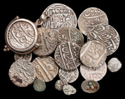 MIXED LOTS. Group of Mostly Indian Silver Coinage (19 Pieces), ca. 14th to 19th Centuries. Average Grade: VERY FINE Details.
A large group of mixed i...