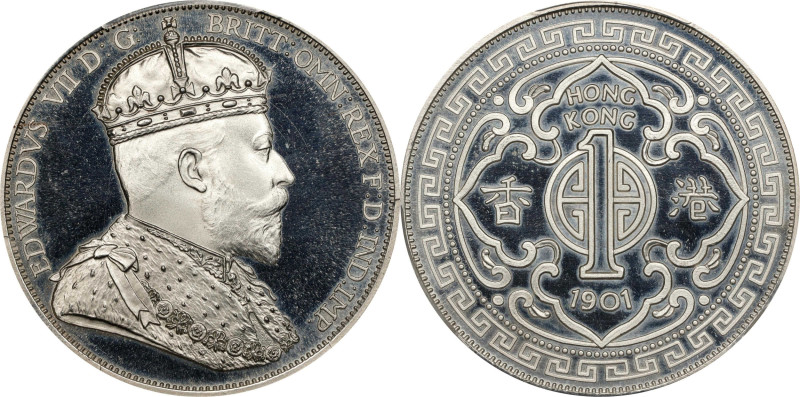 HONG KONG (SAR). INA Retro Fantasy Silver Dollar, "1901". Edward VII. PCGS PROOF...