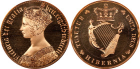 IRELAND. INA Retro Fantasy Copper "Gothic" Crown, "1851". Victoria. PCGS PROOF-67 Cameo.
KMX Unlisted. INA (International Numismatic Agency) Issue.
...