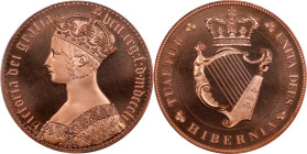 IRELAND. INA Retro Fantasy Copper "Gothic" Crown, "1851". Victoria. PCGS PROOF-66 Cameo.
KMX-Unlisted. HIBERNIA. Weight: 40 gms. INA (International N...