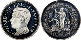 STRAITS SETTLEMENTS. Fantasy Silver Crown, "1936" (1984). Edward VIII. PCGS PROOF-65.
Giordao-FM67C. Plain edge.

Estimate: $60.00 - $100.00