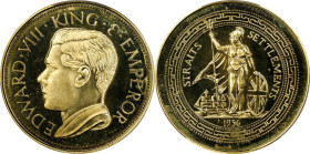 STRAITS SETTLEMENTS. Fantasy Brass Crown, "1936" (1984). Edward VIII. PCGS PROOF-66.
cf. KMX-M1; Giordano-FM67. Unlisted in brass.

Estimate: $20.0...