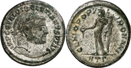 (297-298 d.C.). Diocleciano. Heraclea. Follis. (Spink 12787) (Co. 106) (RIC. 19a). Anv.: IMP. C. C. VAL. DIOCLETIANVS P. F. AVG. Su cabeza laureada. R...