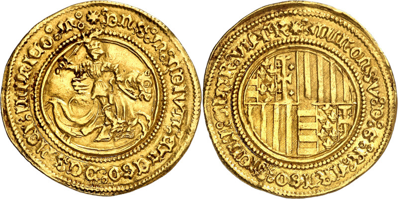 Alfons IV (1416-1458). Nàpols. Alfonsí d'or. (Cru.V.S. 883) (Cru.C.G. 2928 var) ...