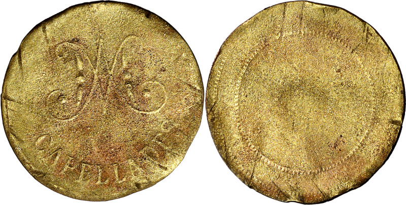 Capellades. Jetón. (Cru.L.1433). Muy raro. 2,46 g. BC+.