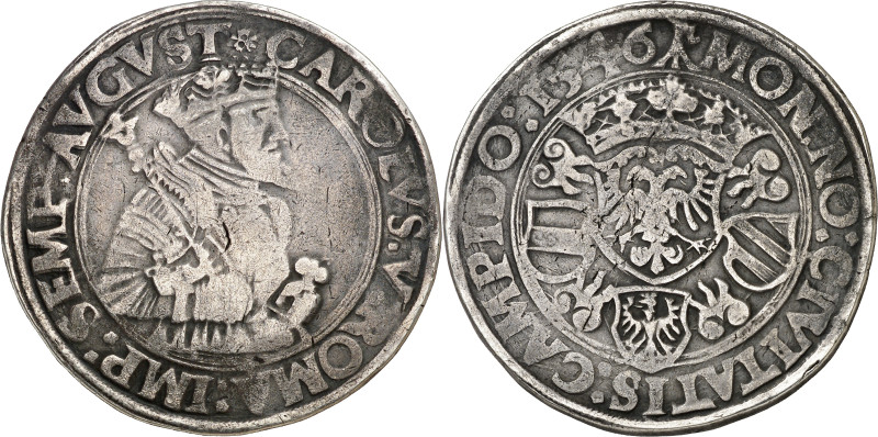 1546. Carlos I. Kempten. 1 taler. (KM. MB44) (Dav. 9365). Escasa. 28,07 g. MBC-.