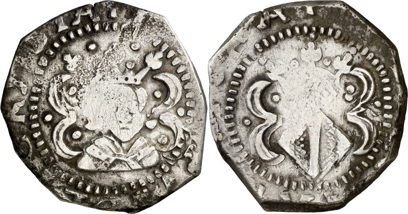 s/d. Felipe II. Valencia. 4 reales (dobló de 6 sous). (AC. 623) (Cru.C.G. 4260)....