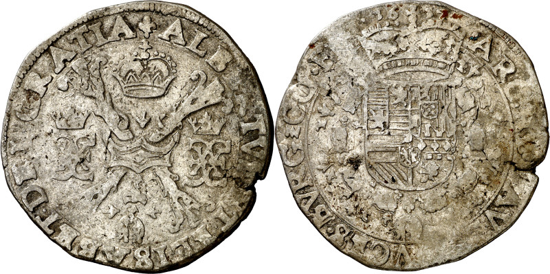 1617. Alberto e Isabel. Brujas. 1 patagón. (Vti. 349) (Vanhoudt 619.BG). Rara. 2...