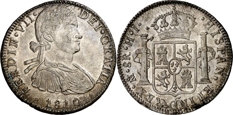 1810. Fernando VII. México. HJ. 8 reales. (AC. 1314). Busto imaginario. Bella. 2...