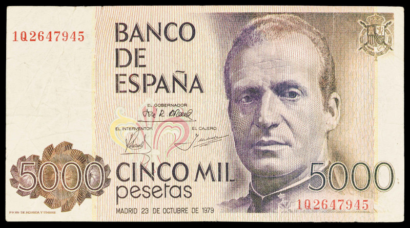 1979. 5000 pesetas. 23 de octubre, Juan Carlos I. Serie 1Q. Falso de época. MBC-...