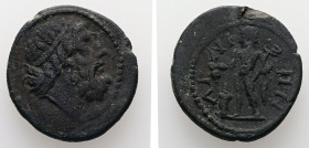 Thrace, Ainos. Pseudo-autonomous, 2nd-1st centuries BC. AE. 6.53 g. - 23.34 mm.
Obv.: Head of Poseidon right, hair bound in a taenia.
Rev.: AINION. He...