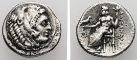Kings of Macedon. Alexander III "the Great", 336-323 BC. AR, Drachm. 4.03 g. - 18.31 mm. Early posthumous issue of Sardes, struck under Menander, ca. ...