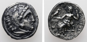 Kings of Macedon, Philip III Arrhidaios, 323-317 BC. AR, Drachm. 4.10 g. - 17.81 mm. Kolophon mint. Struck under Menander or Kleitos, circa 322-319 BC...
