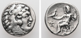 Eastern Europe. Imitations of Alexander III 'the Great' of Macedon (3rd century BC). AR, Drachm. 3.31 g. - 16.49 mm. 'Pseudo-Magnesia ad Maeandrum' mi...