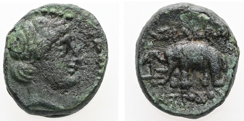 Seleukid Kingdom, Antiochos III ‘the Great’, 223-187 BC. AE. 2.04 g. - 12.36 mm....