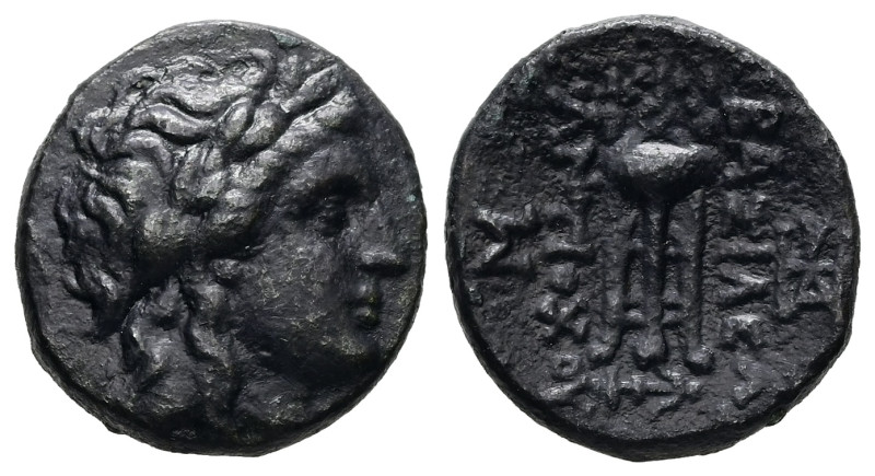 Seleukid Kingdom. Antiochos II Theos, 261-246 BC. AE. 3.25 g. - 16.47 mm. Sardes...