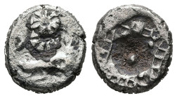 Caria, Kindya. AR, Tetrobol. 1.54 g. - 11.15 mm. ca. 510-480 BC.
Obv.: Head of ketos left. Incuse and obverse of reverse.
Rev.: Incuse geometric patte...