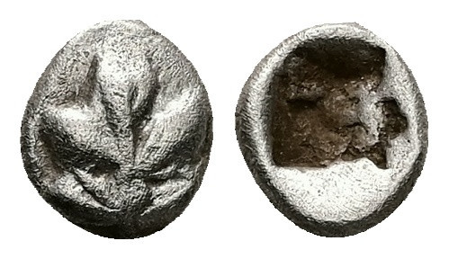 Caria, Rhodes. Kamiros. AR, Hemiobol. 0.56 g. - 7.91 mm. ca. 500-460 BC.
Obv.: F...