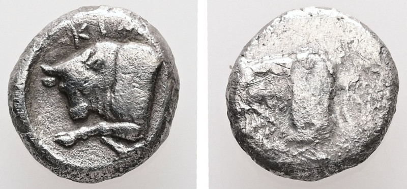 Satraps of Caria, Kim-. Circa early 4th century BC. AR, Diobol. 1.90 g. - 11.21 ...