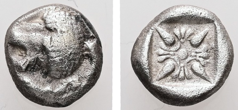 Ionia, Miletos. AR, Obol or Hemihekte. 1.27 g. - 8.98 mm. Late 6th-early 5th cen...