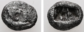 Kings of Lydia. Kroisos, AR 1/6 Stater. 1.62 g. - 10.85 mm. Circa 564/53-550/39 BC. Sardes.
Obv.: Confronted foreparts of lion and bull.
Rev.: Two inc...