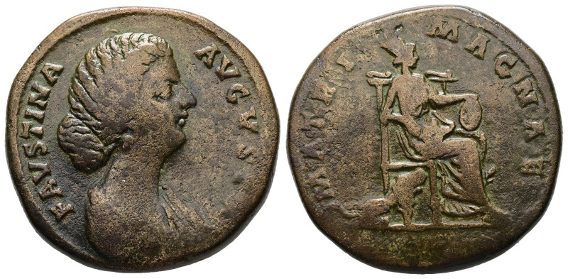 Faustina II (wife of M. Aurelius), AD 170-176. AE, Sestertius. 23.29 g. - 31.50 ...