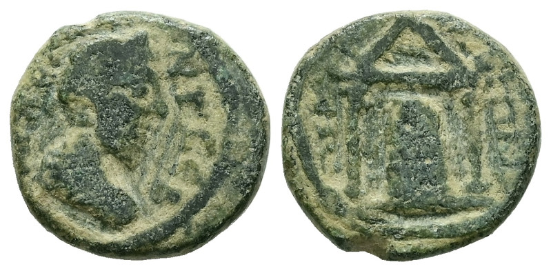 Pamphylia, Perge. Marcus Aurelius, AD 161-180. AE. 3.29 g. 14.20 mm.
Obv.: ΑΥ [Κ...