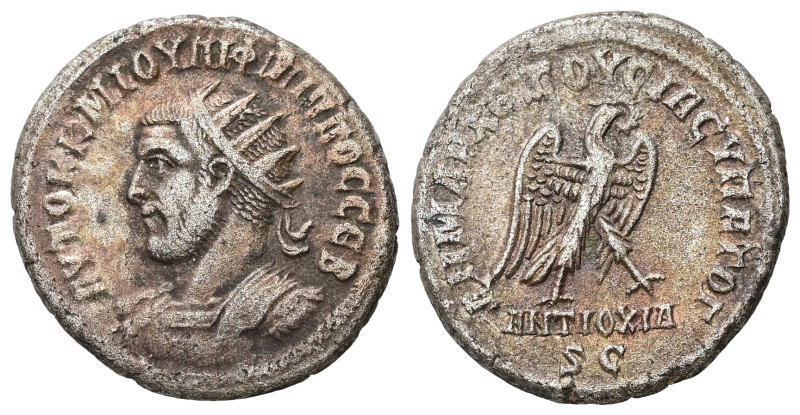 Syria, Antioch. Philip I, AD 244-249. AR, Tetradrachm. 10.61 g. 27.14 mm.
Obv: Α...