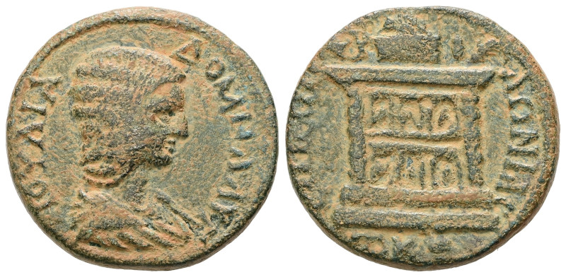 Syria, Seleucis and Pieria. Emesa. Julia Domna, AD 193-217. AE. 12.37 g. 25.08 m...