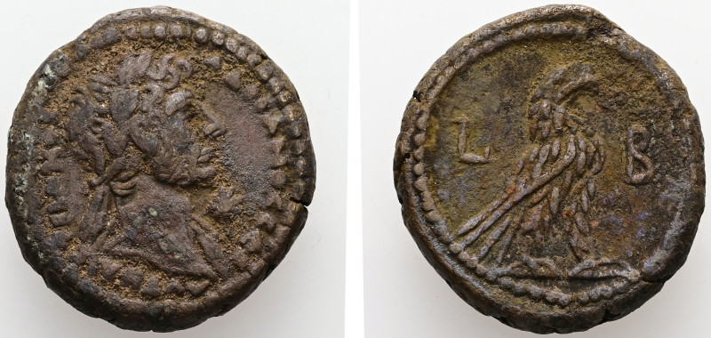 Egypt, Alexandria. Hadrian, AD 128/9. AE. 13.96 g. 25.17 mm.
Obv: ΑΥΤ ΚΑΙϹ ΤΡΑΙΑ...