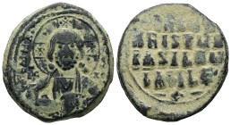 Anonymous Follis, Class A2. Basil II and Constantine VIII, AD 976-1025. AE, Follis. 11.90 g. 22.59 mm. Constantinopolis.
Obv: +ЄMMA- NOЧHΛ. Nimbate b...