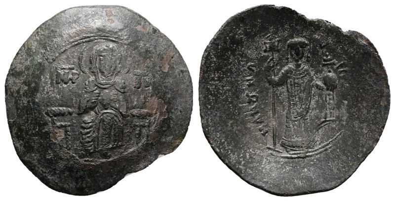 Manuel I Comnenus, AD 1143-1180. Bl, Trachy. 3.86 g. 31.11 mm. Constantinople.
O...