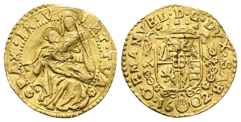 Italy. Savoia. Carlo Emanuele I, AD 1580-1630. AV, Ducat. 3.46 g. 21.73 mm.
Obv:...