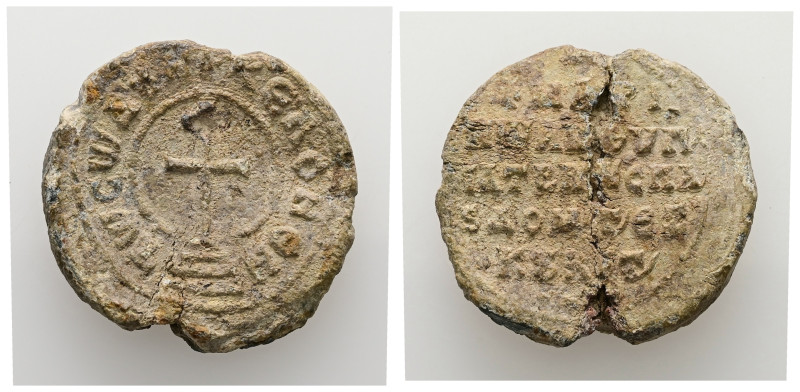 PB Byzantine seal of Marianos anthypatos, patrikios, imperial protospatharios an...