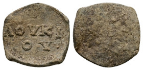 PB Early Christian personal token of Loukios (c. AD 4th–5th centuries)
Obv: ΛΟΥΚΙΟΥ (of Loukios) in two lines ending with a cross.
Rev: Blank.
The pur...