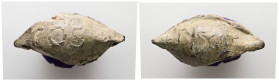 PB Roman sling bullet (c. 1st century BC)
Sling bullet with the legend, […] COS.
Weight: 36.87 g.
Diameter: 38.91 mm.