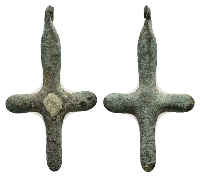 Pendant Cross. Early Byzantine, 6thC-7thC.
Pendant cross; bronze; with a hanging...