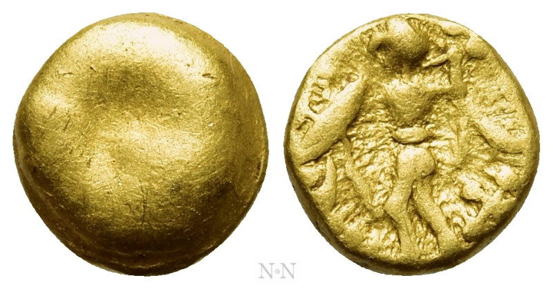 CENTRAL EUROPE. Boii. GOLD 1/24 Stater (2nd-1st centuries BC). "Athena Alkis" ty...