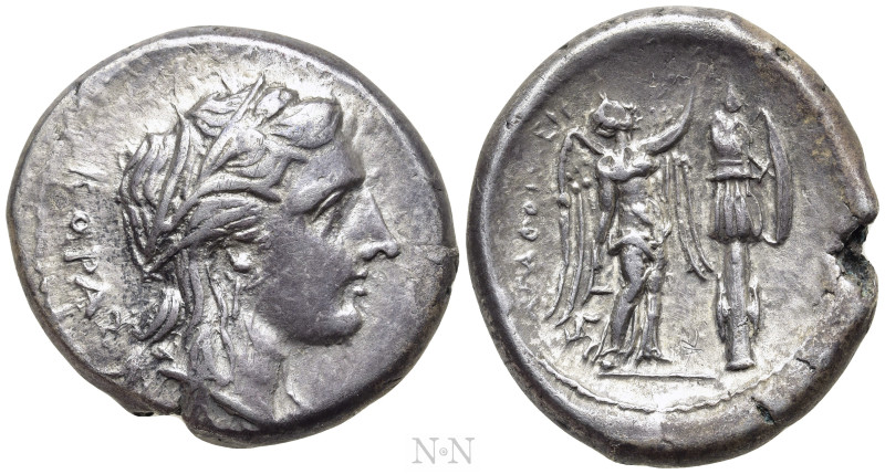 SICILY. Syracuse. Agathokles (317-289 BC). Tetradrachm. 

Obv: KOPAΣ. 
Wreath...