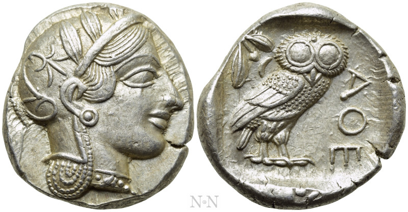 ATTICA. Athens. Tetradrachm (Circa 454-404 BC).

Obv: Helmeted head of Athena ...