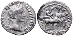 TIBERIUS (14-37). Denarius. Lugdunum