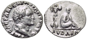 VESPASIAN (69-79). Denarius. Rome. "Judaea Capta" issue