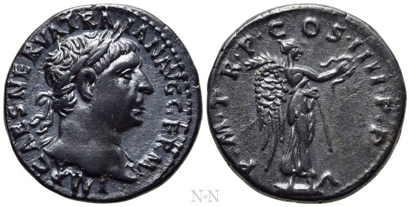 TRAJAN (98-117). Denarius. Rome. 

Obv: IMP CAES NERVA TRAIAN AVG GERM. 
Laur...