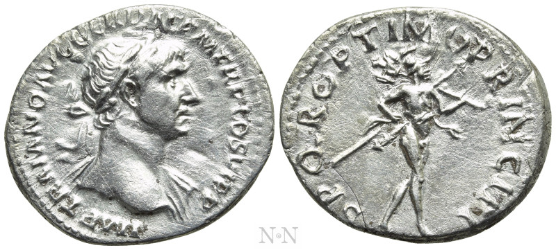 TRAJAN (98-117). Denarius. Rome. 

Obv: IMP TRAIANO AVG GER DAC P M TR P COS V...