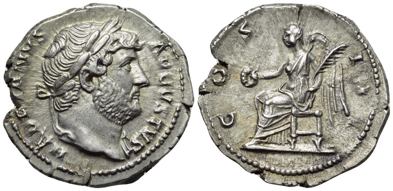 HADRIAN (117-138). Denarius. Rome. 

Obv: HADRIANVS AVGVSTVS. 
Laureate bust ...