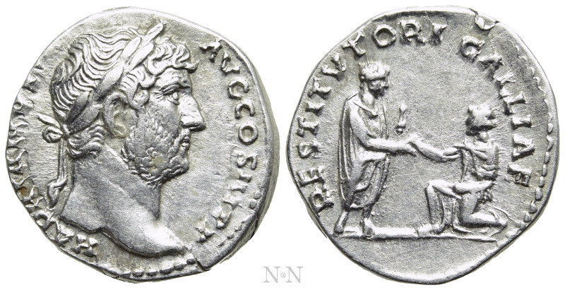 HADRIAN (117-138). Denarius. Rome. "Restitutor Series" issue. 

Obv: HADRIANVS...