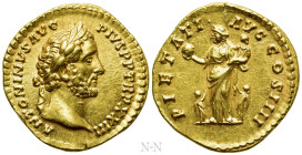 ANTONINUS PIUS (138-161). GOLD Aureus. Rome